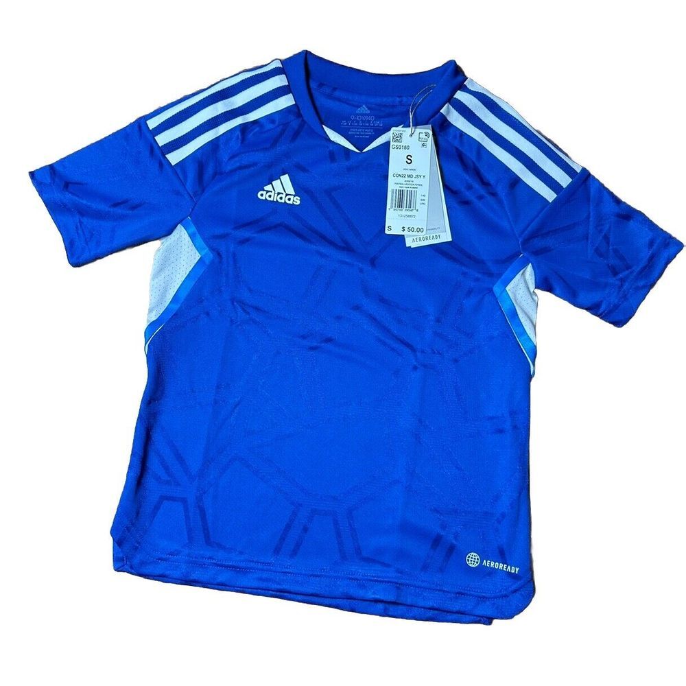 ADIDAS KIDS UNISEX CONDIVO 22 TEAM ROYAL BLUE JERSEY TOP SIZE SMALL NWT $50